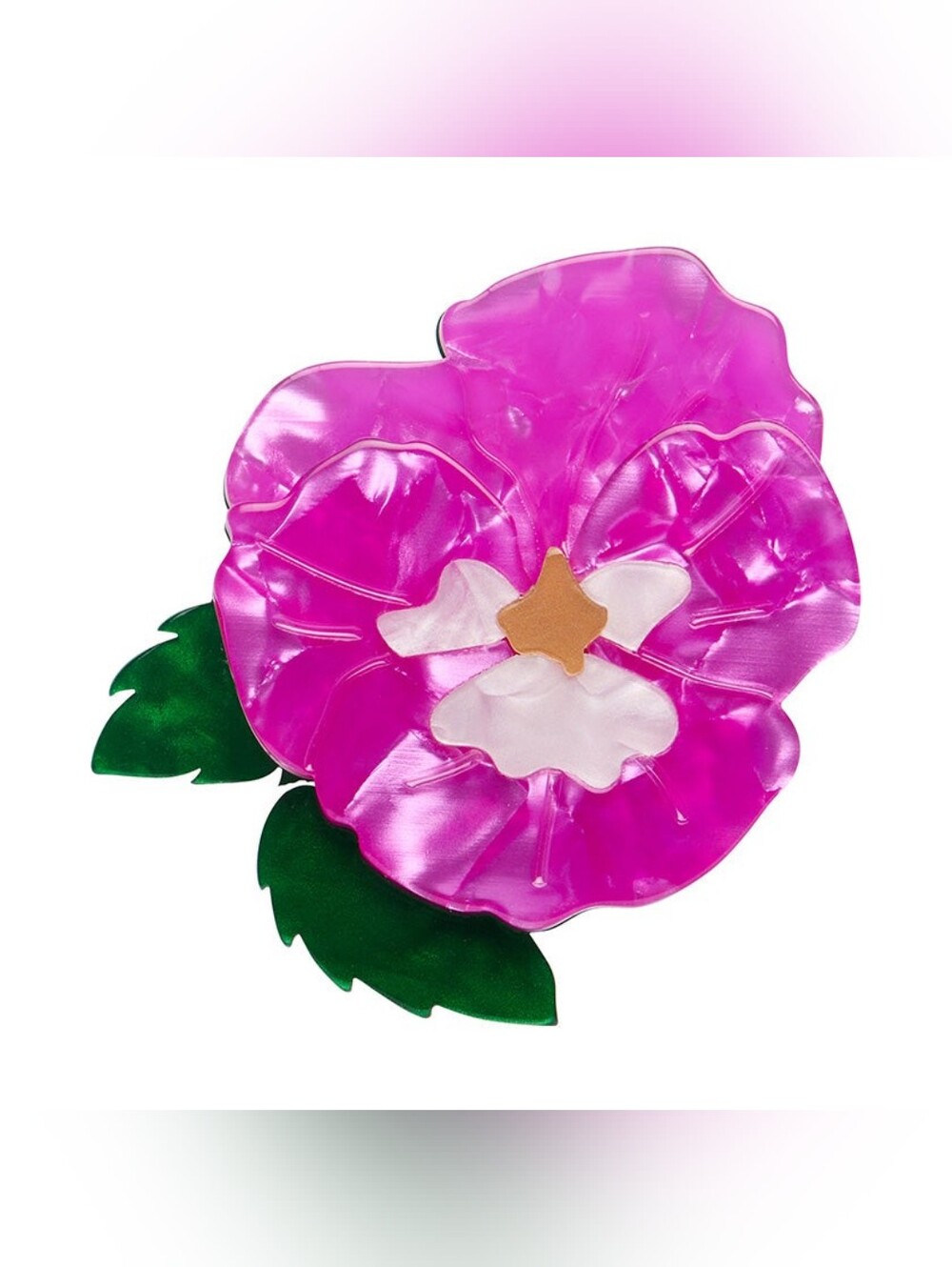 On Sleeping Eyelids Pansy Brooch ERSTWILDER 2023 NIB